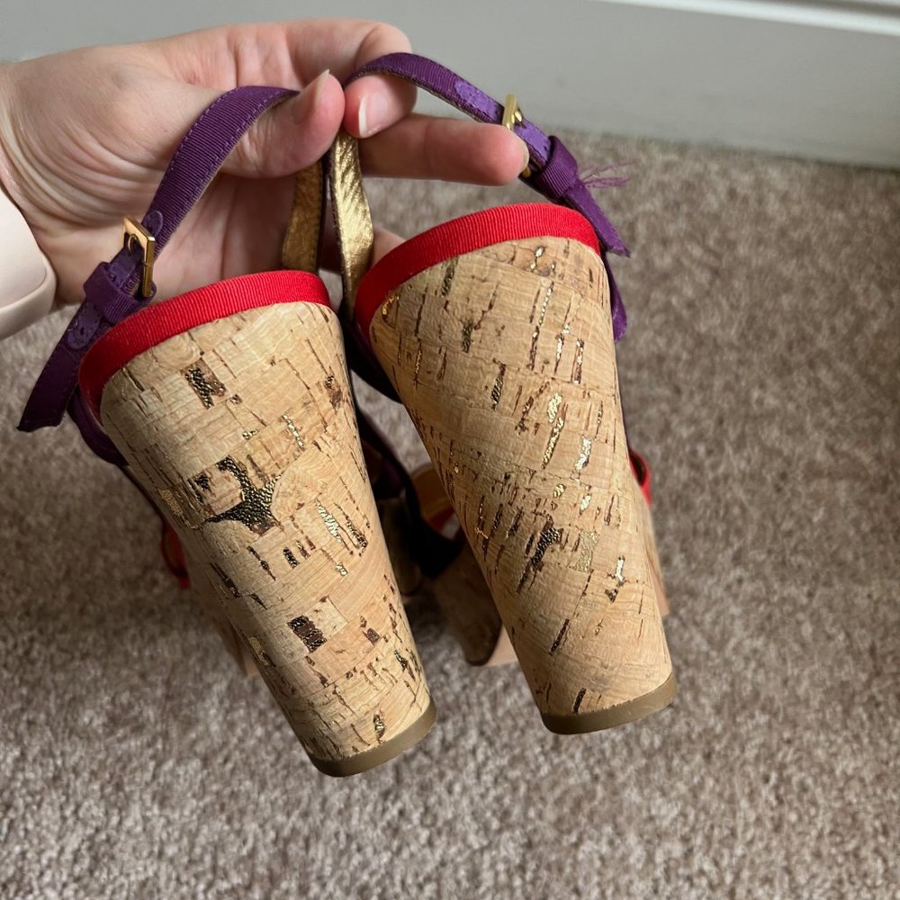 Kate Spade Penny Cork Platform Grosgrain Sandal - Picture 3 of 10